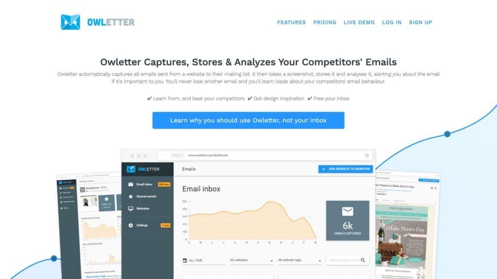 Owletter Competitor Email Campaign Analyzer